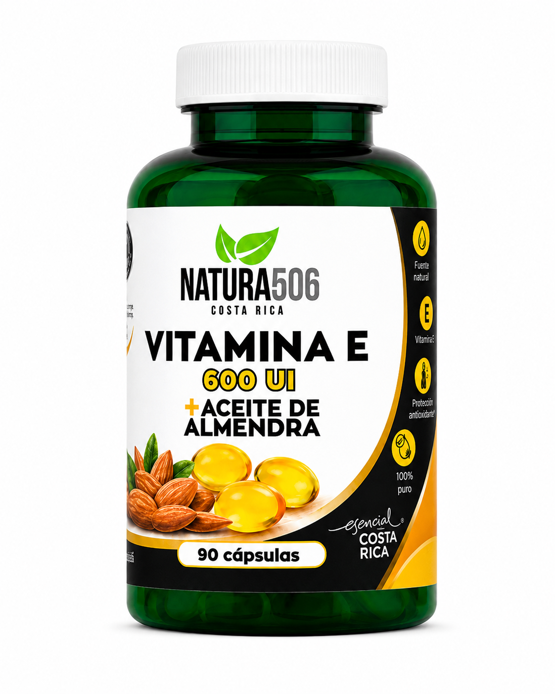 CÁPSULAS VITAMINA E600 UI+ ACEITE DE ALMENDRA NATURA506 90 UNIDADES