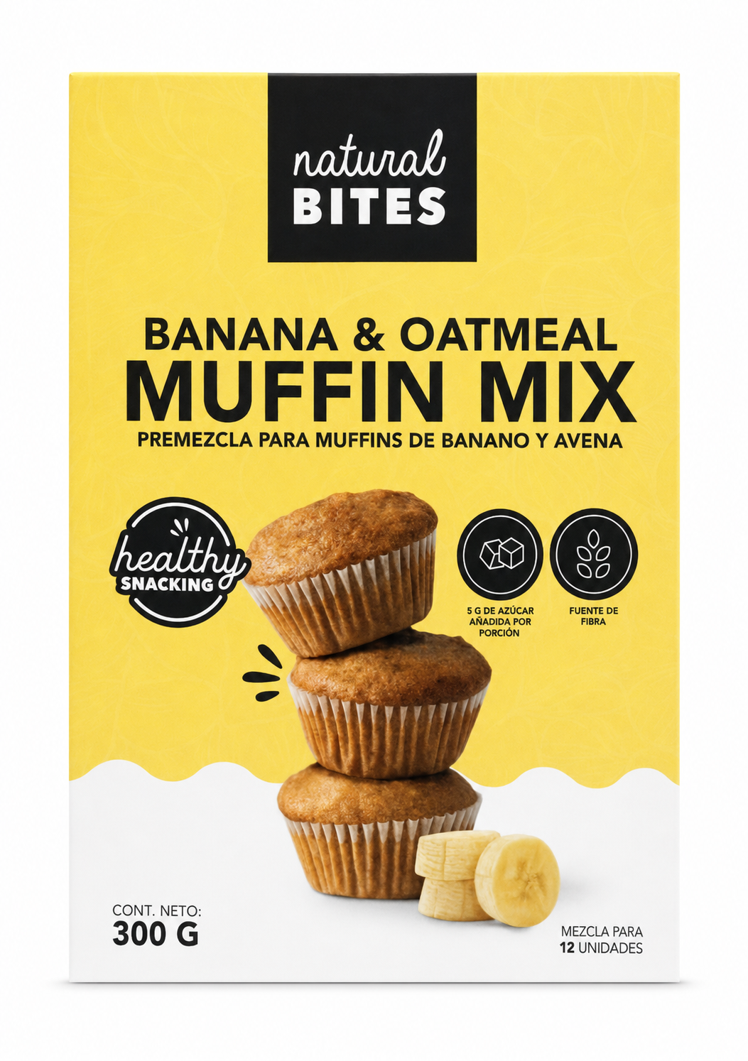 MEZCLA MUFFINS BANANA NATURAL BITES 300G