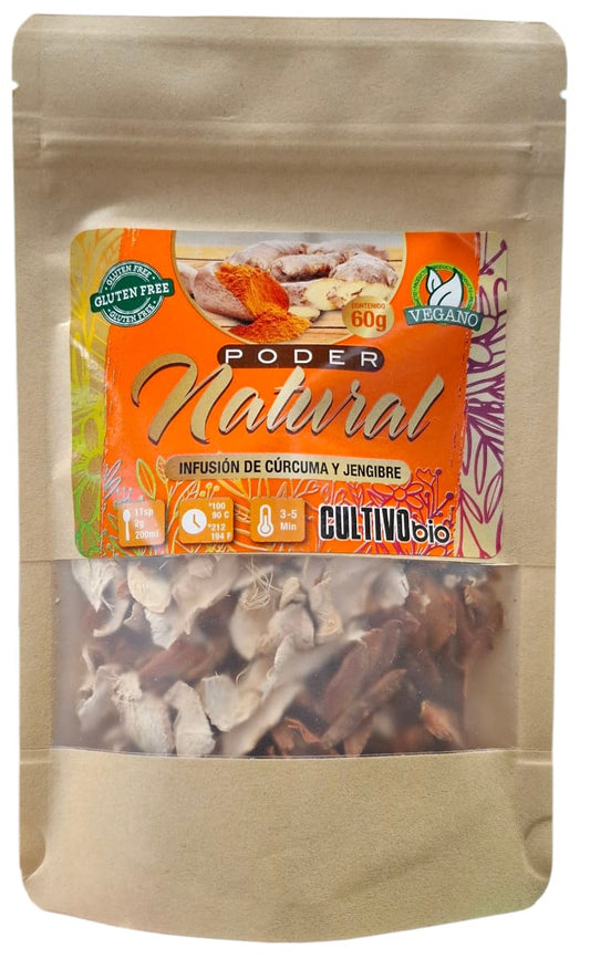 INFUSIÓN CÚRCUMA JENGIBRE PODER NATURAL 60G