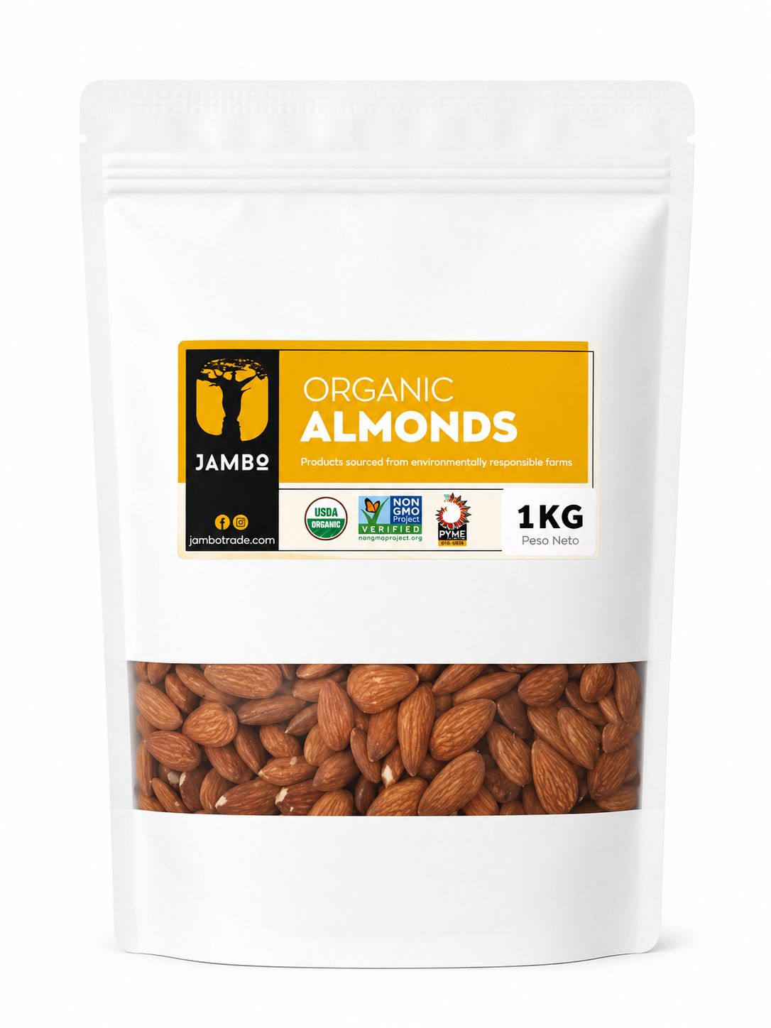 ALMENDRAS ORGÁNICAS JAMBO 1 KG