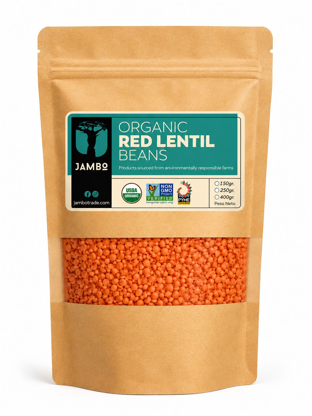 LENTEJAS ROJAS JAMBO 400G
