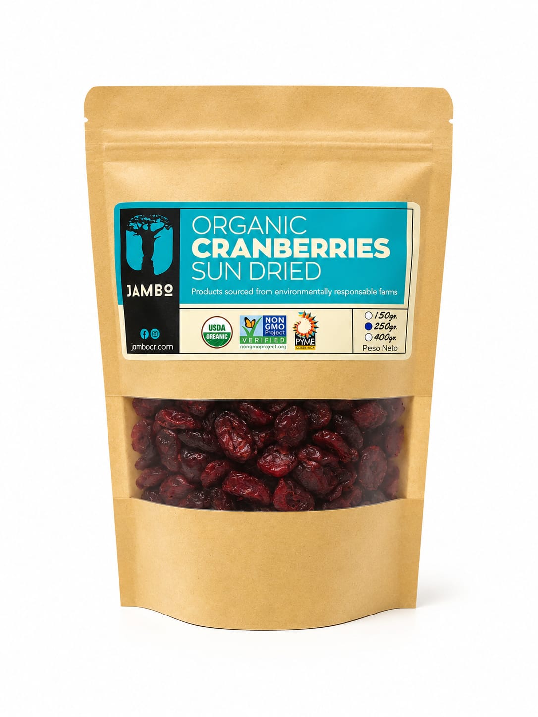 ARANDANOS ORGANICOS JAMBO 250g