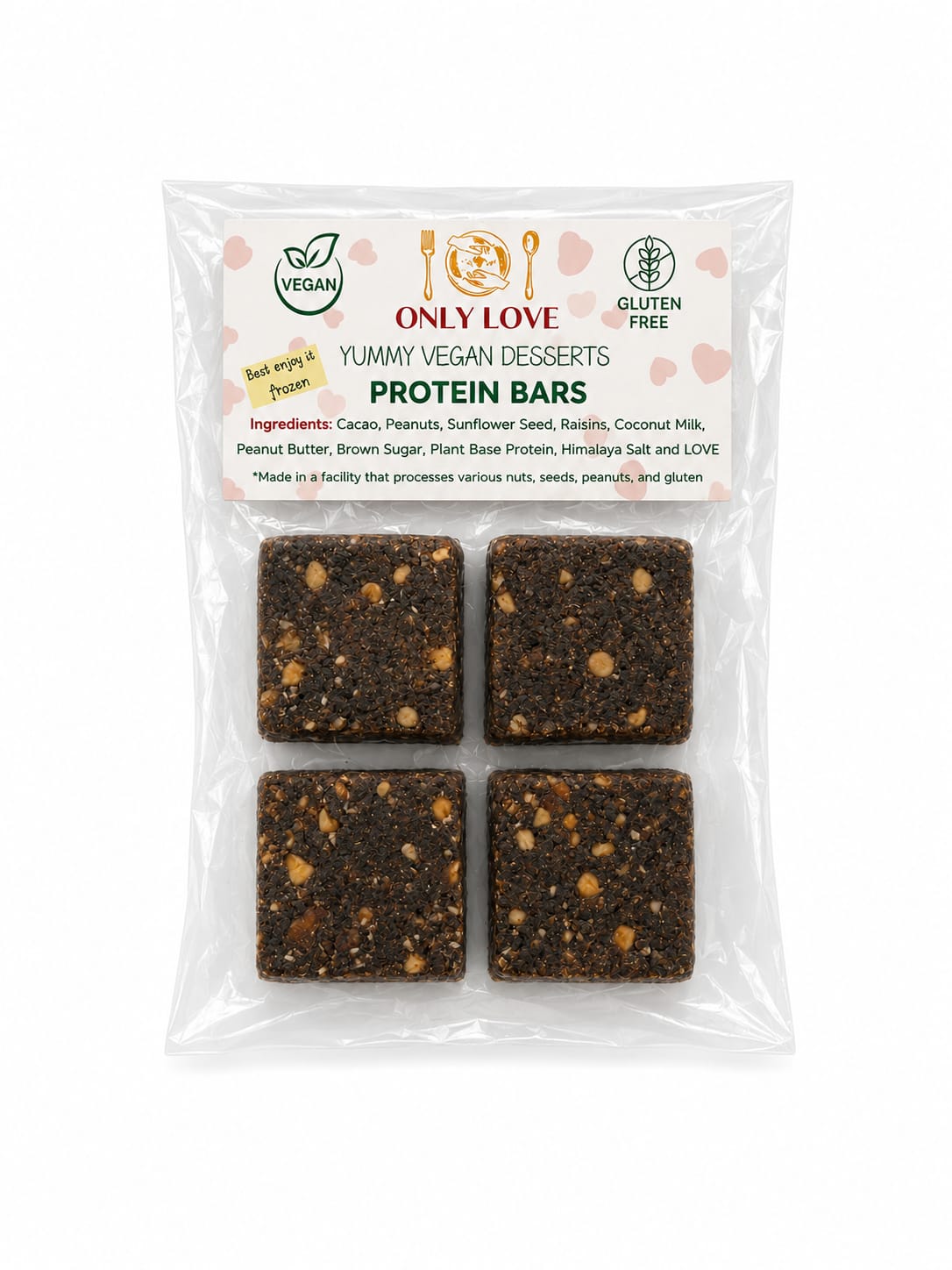 PROTEIN BARS VEGANO ONLY LOVE 100g