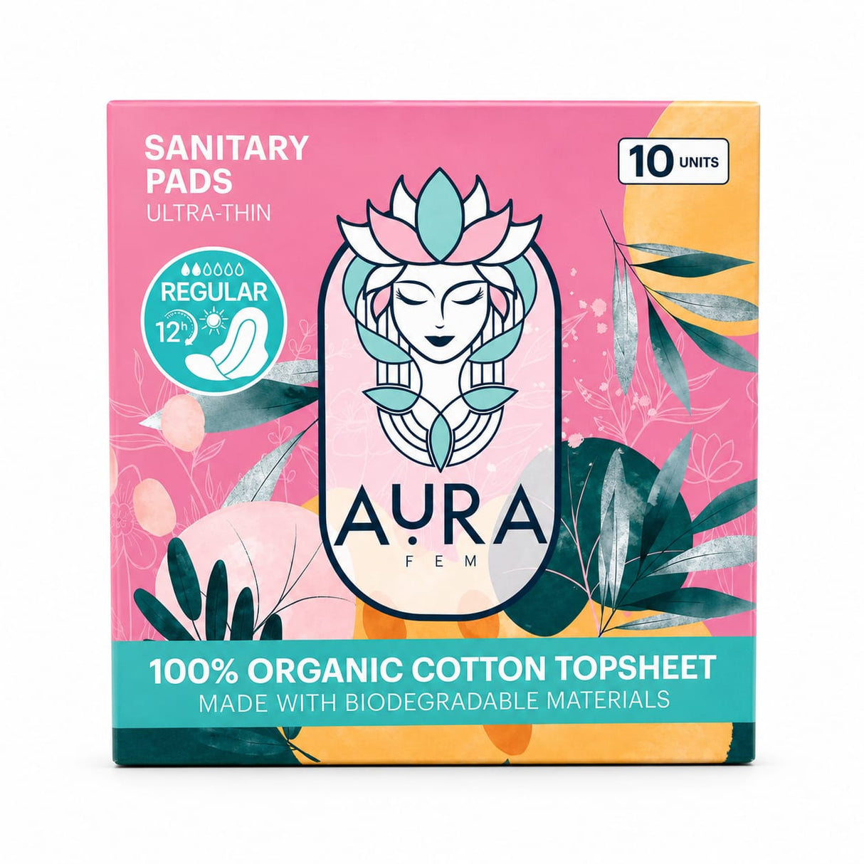 TOALLAS SANITARIAS ULTRADELGADAS  AURA 10 UNIDADES