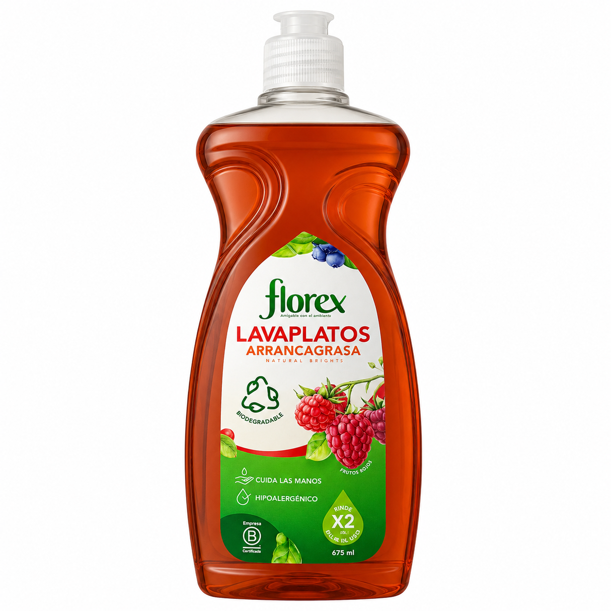 LAVAPLATOS ARRANCAGRASA FRUTOS ROJOS 675 ML