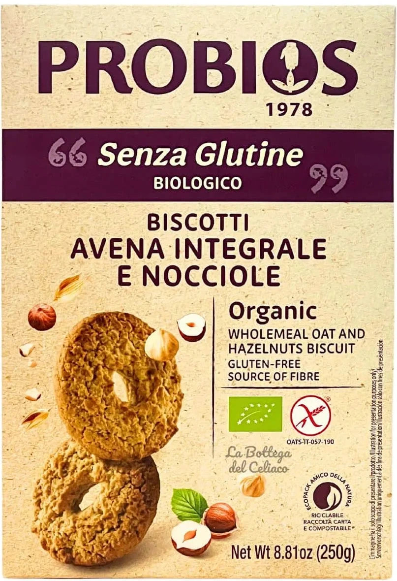 GALLETAS AVENA INTEGRAL AVELLANAS PROBIOS 250GR