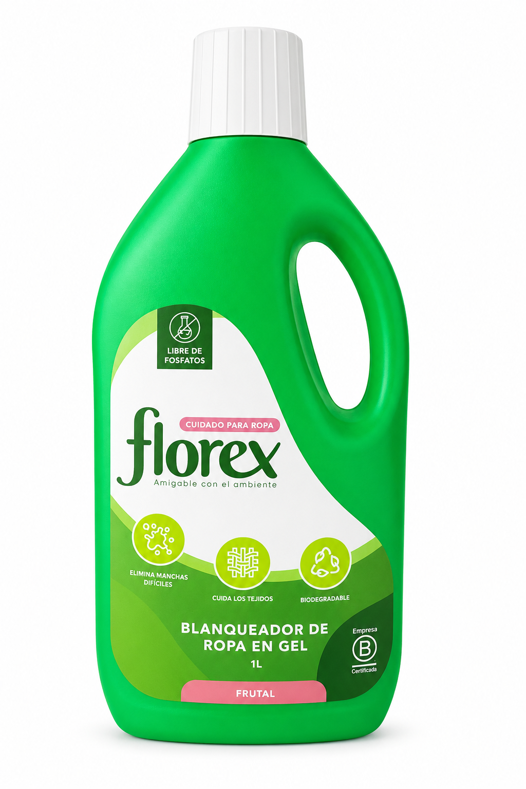 BLANQUEADOR ROPA EN GEL FRUTAL FLOREX 1L