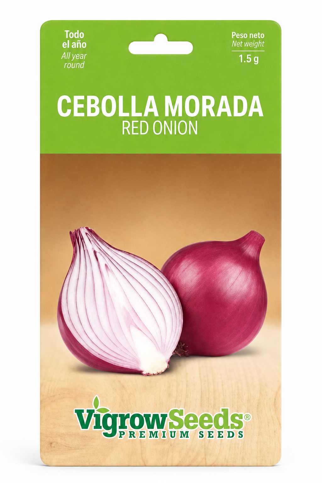 SEMILLA CEBOLLA MORADA VIGROW SEEDS 1.5G