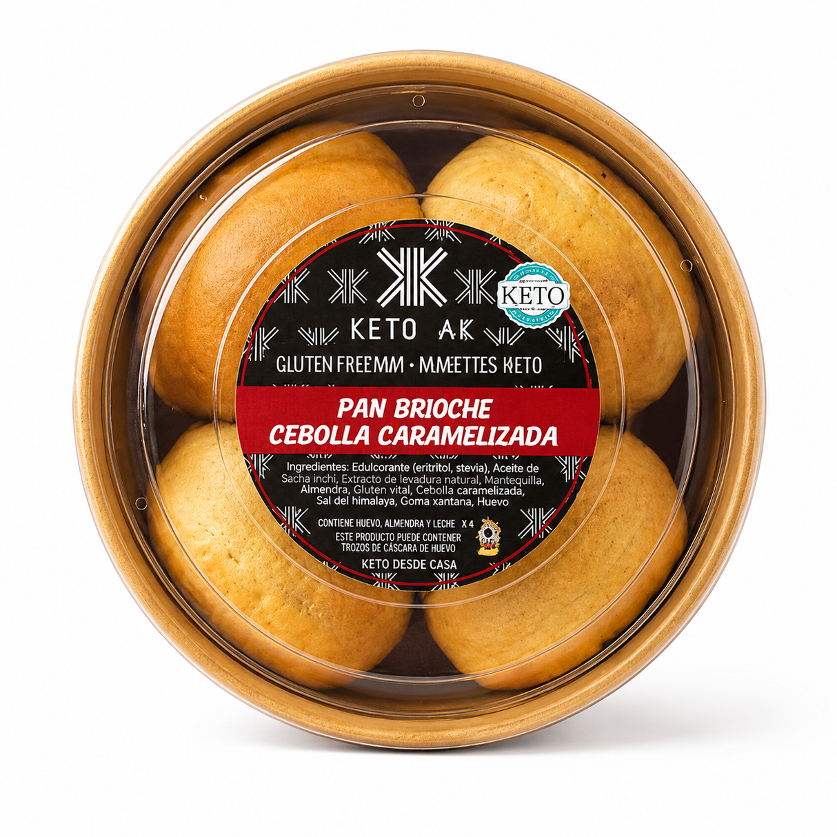 PAN BRIOCHE CEBOLLA CARAMELIZADA 4 UNIDADES