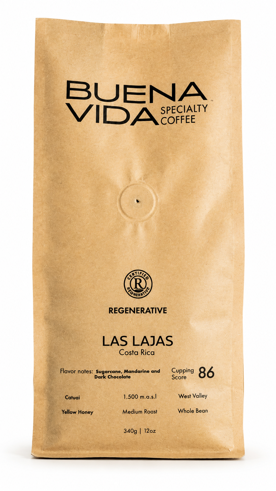 CAFE GRANO -  CENTRAL VALLEY LAS LAJAS - BUENA VIDA  - CUPPING SCORE - 86 - 340G
