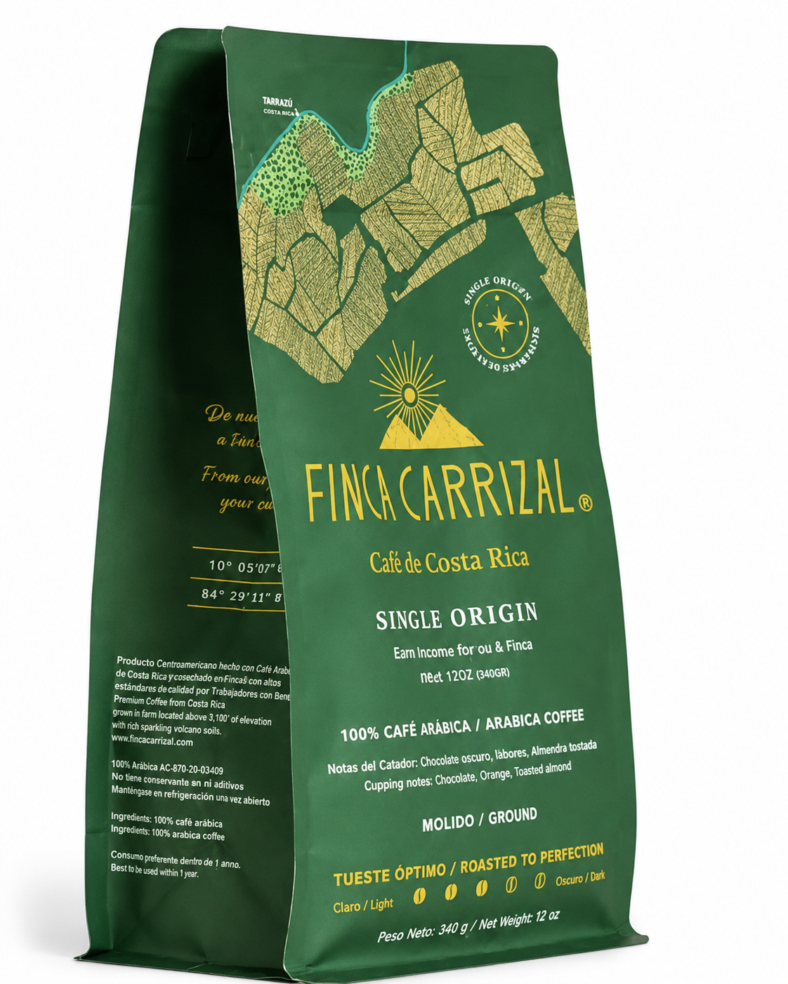 CAFÉ MOLIDO SINGLE ORIGIN FINCA CARRIZAL 340G