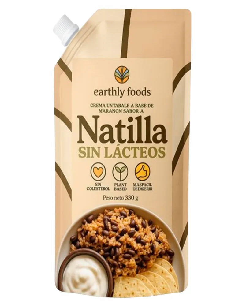 NATILLA SIN LACTEOS EARTHLY FOODS 330g