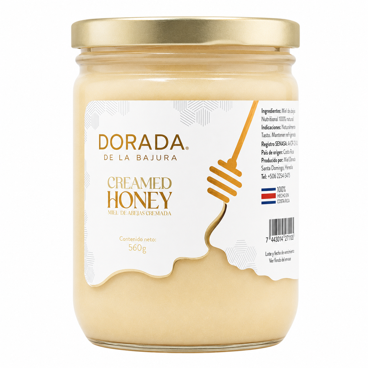 MIEL CREMADA DORADA LA BAJURA 560G