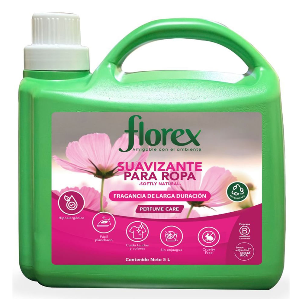 SUAVIZANTE ROPA PERFUME CARE FLOREX 5 LITROS