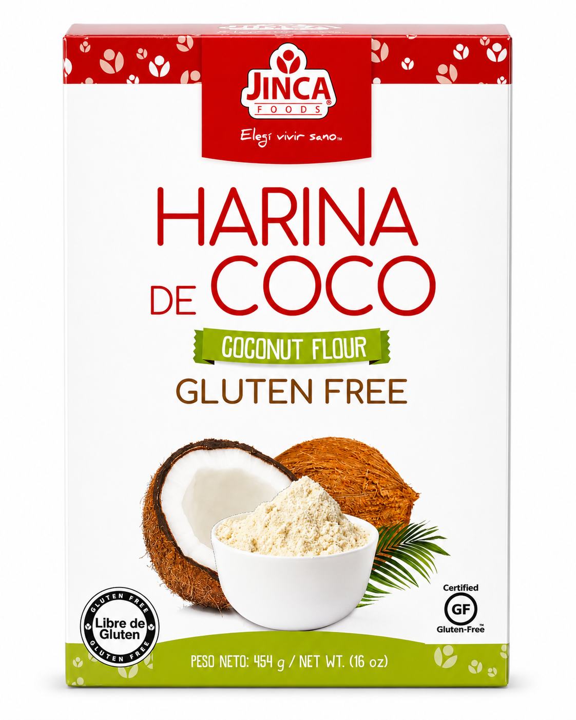 HARINA COCO GLUTENFREE JINCA 454G