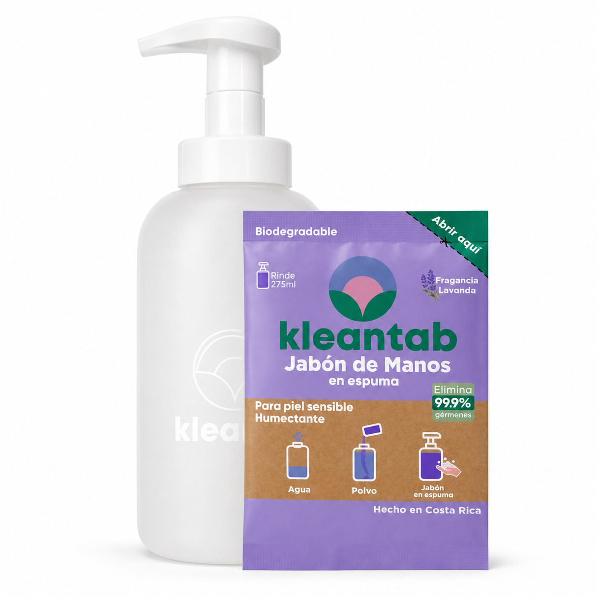 JABÓN DE MANOS EN ESPUMA KLEANTAB 275ML
