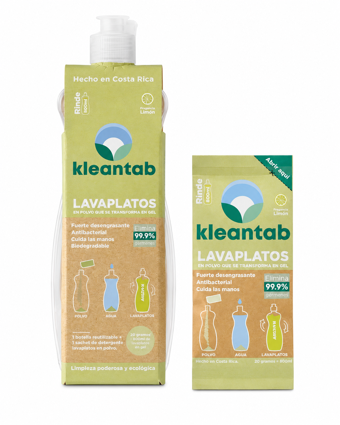BOTELLA PARA DETERGENTE LAVAPLATOS KLEANTAB