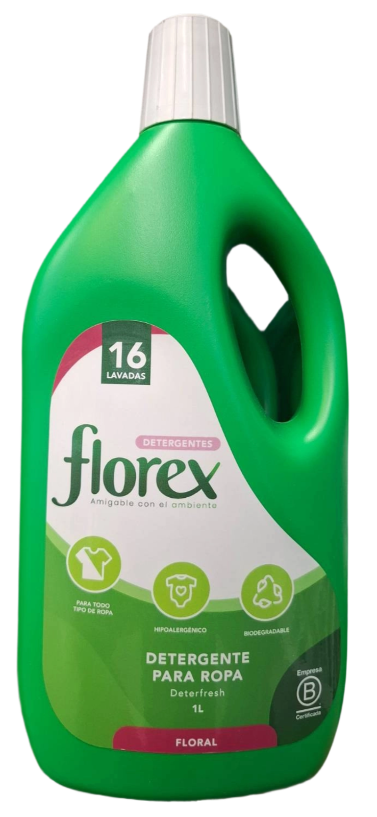 DETERGENTE PARA ROPA -  LIQUIDO FLORAL  - FLOREX 1L