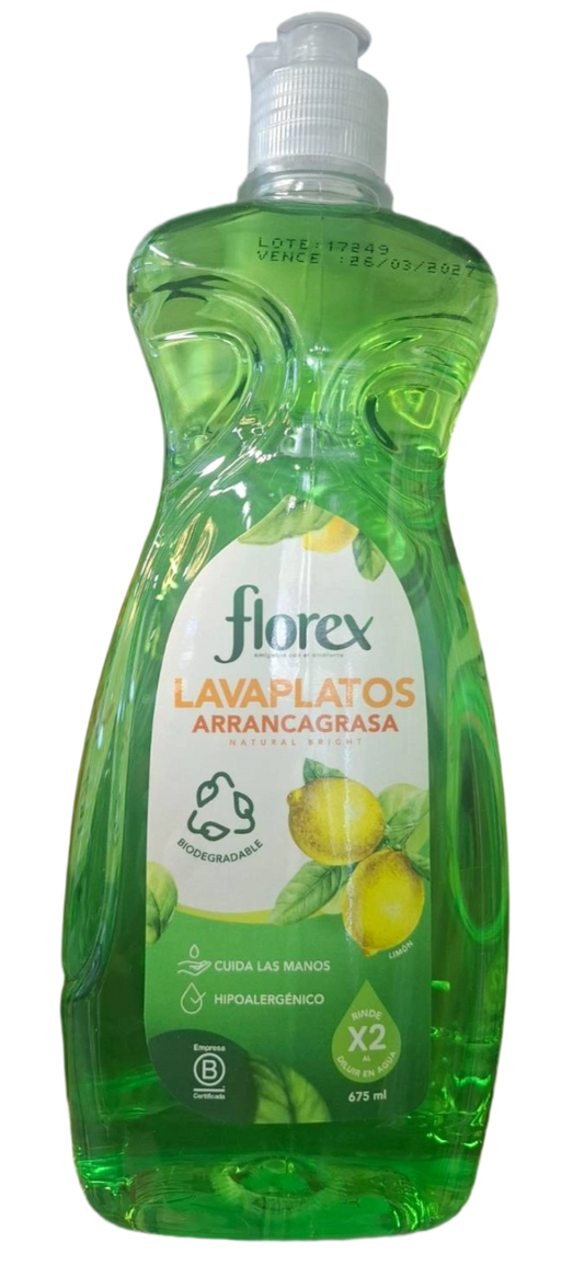 JABON LIQUIDO LAVAPLATOS AROMA FLORES -  FLOREX 675ml