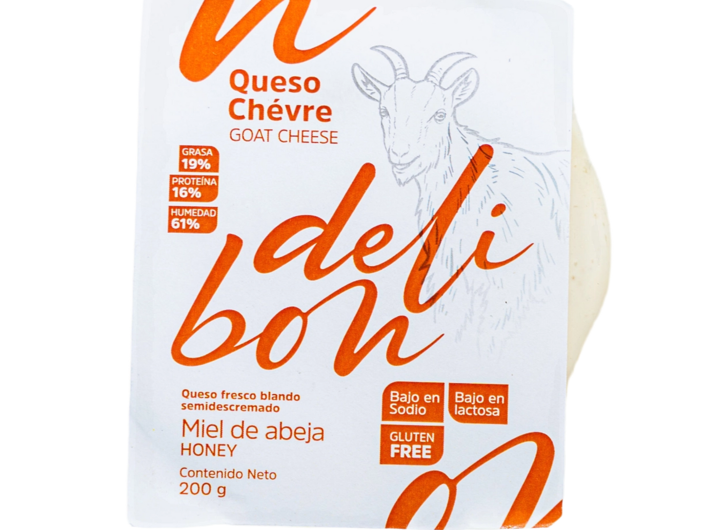 QUESO CHEVRE MIEL -  CABRA DELI BON 200G