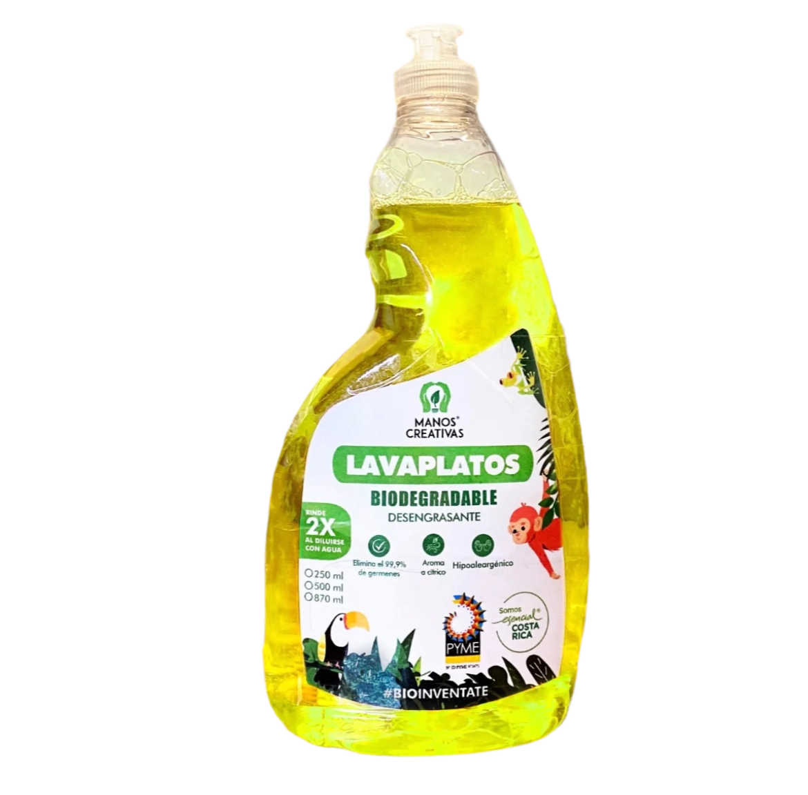 LAVAPLATOS BIODEGRADABLE MANOS CREATIVAS 870ML