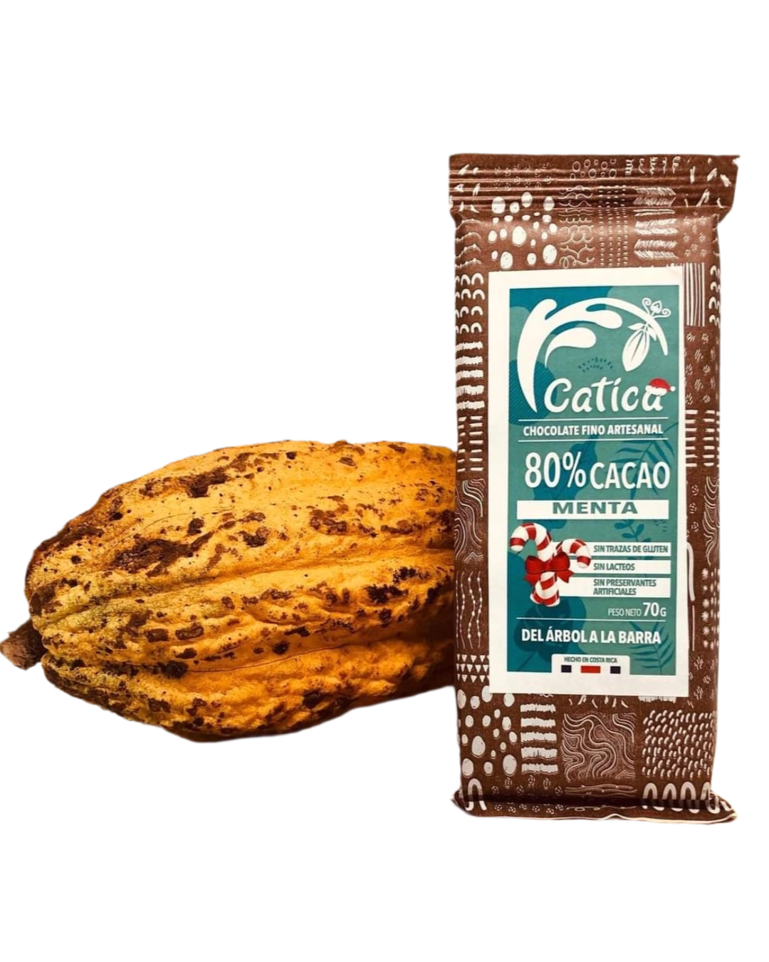 CHOCOLATE BARRA MENTA CATICA 70G