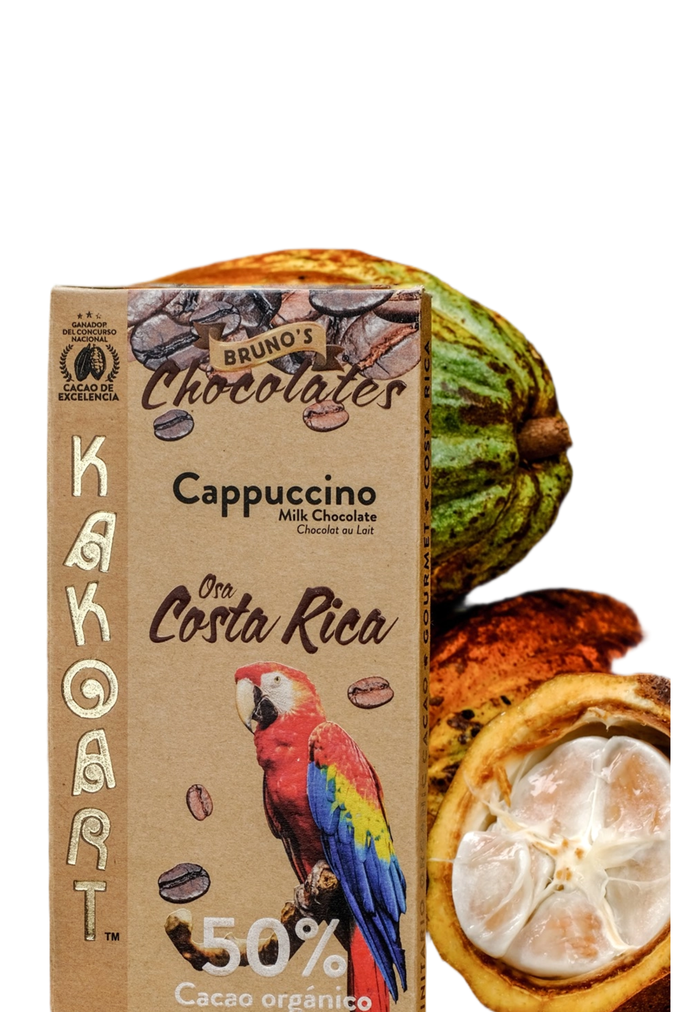 BARRA CHOCOLATE CAPPUCINO 50% BRUNOS 50G