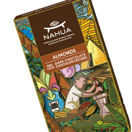 CHOCOLATE CON ALMENDRAS  SUGAR FREE 70% NAHUA