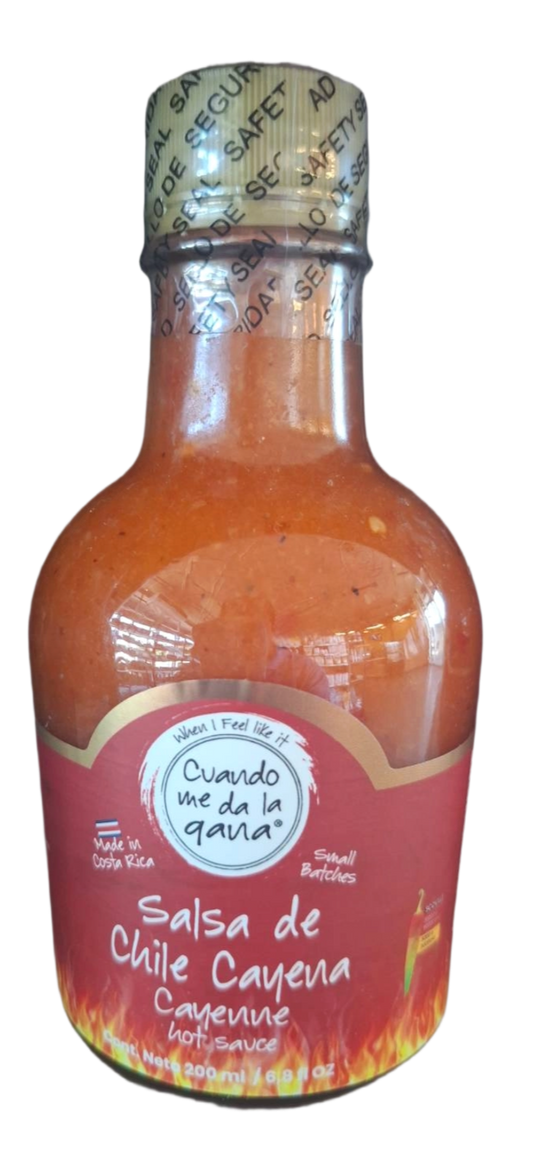 SALSA CHILE CAYENA CUANDO ME DA LA GANA 200ML