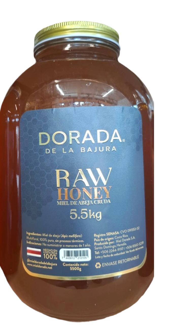 GALON VIDRIO MIEL CRUDA DORADA LA BAJURA 5500G