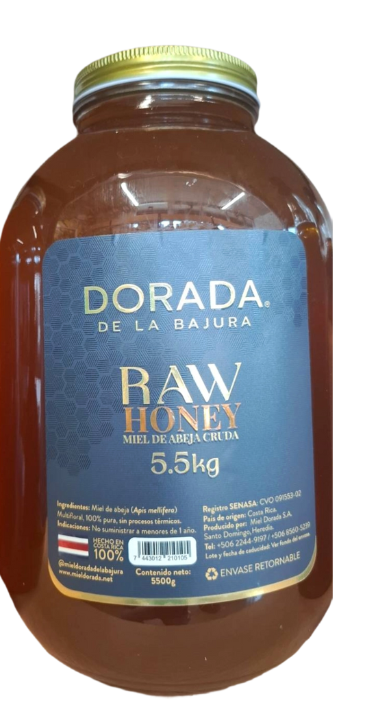 GALON VIDRIO MIEL CRUDA DORADA LA BAJURA 5500G