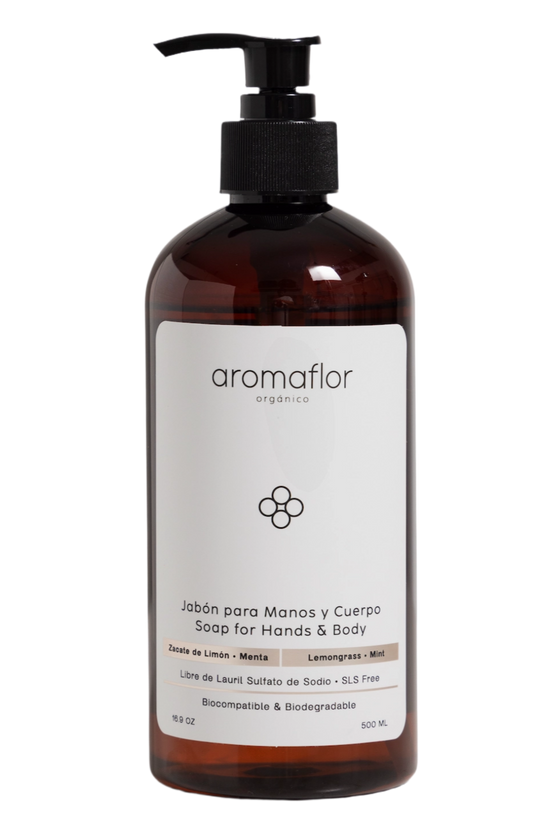 JABON ZACATE LIMÓN MENTA AROMAFLOR 500mL