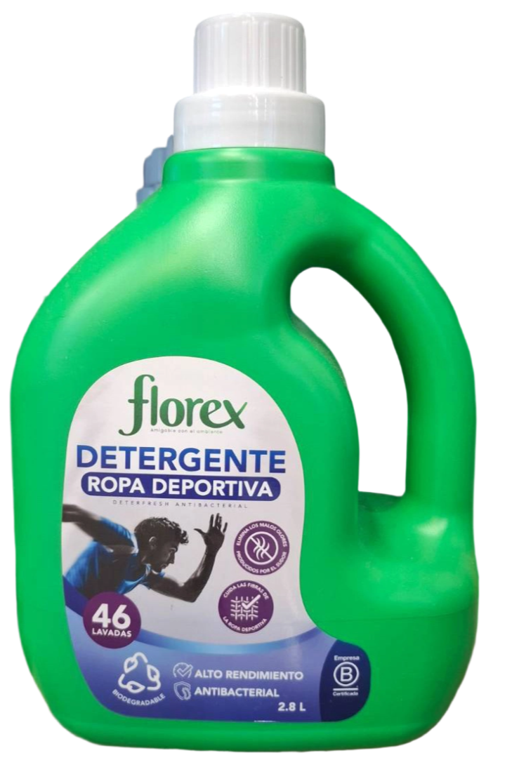 DETERGENTE LIQUIDO ROPA DEPORTIVA FLOREX 2.8L