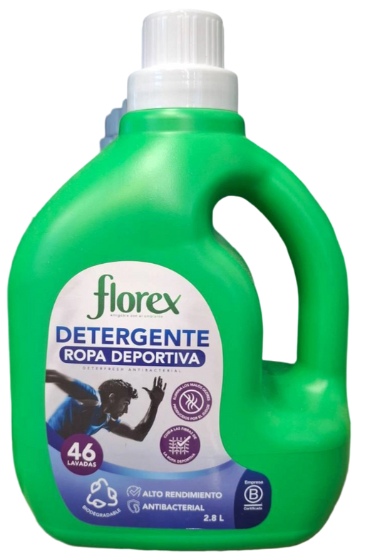 DETERGENTE LIQUIDO ROPA DEPORTIVA FLOREX 2.8L