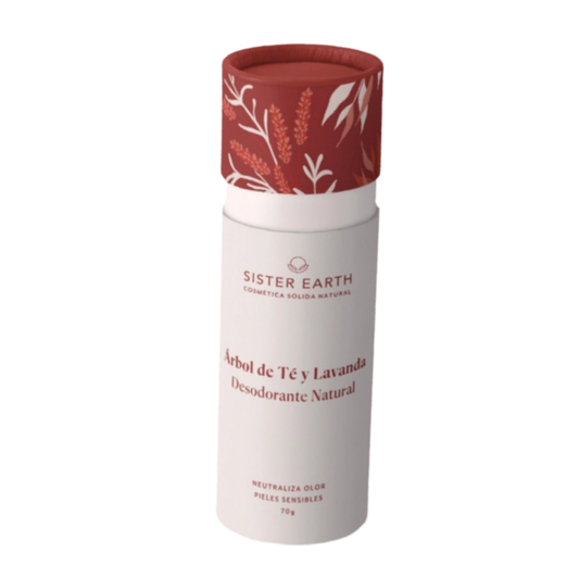 DESODORANTE ÁRBOL TE Y LAVANDA SISTER EARTH 60G