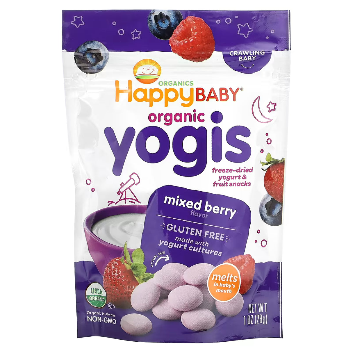 SNACK MIXED BERRY ORGANIC HAPPY BABY 28G