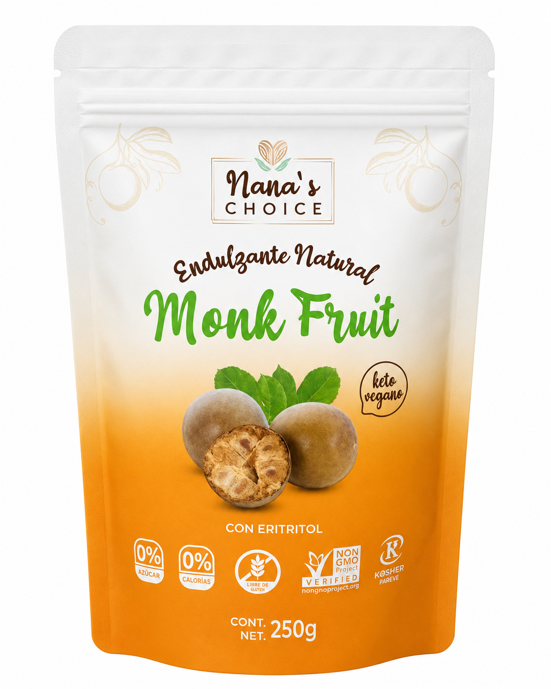 MONK FRUIT ENDULZANTE NANA CHOICE 250G