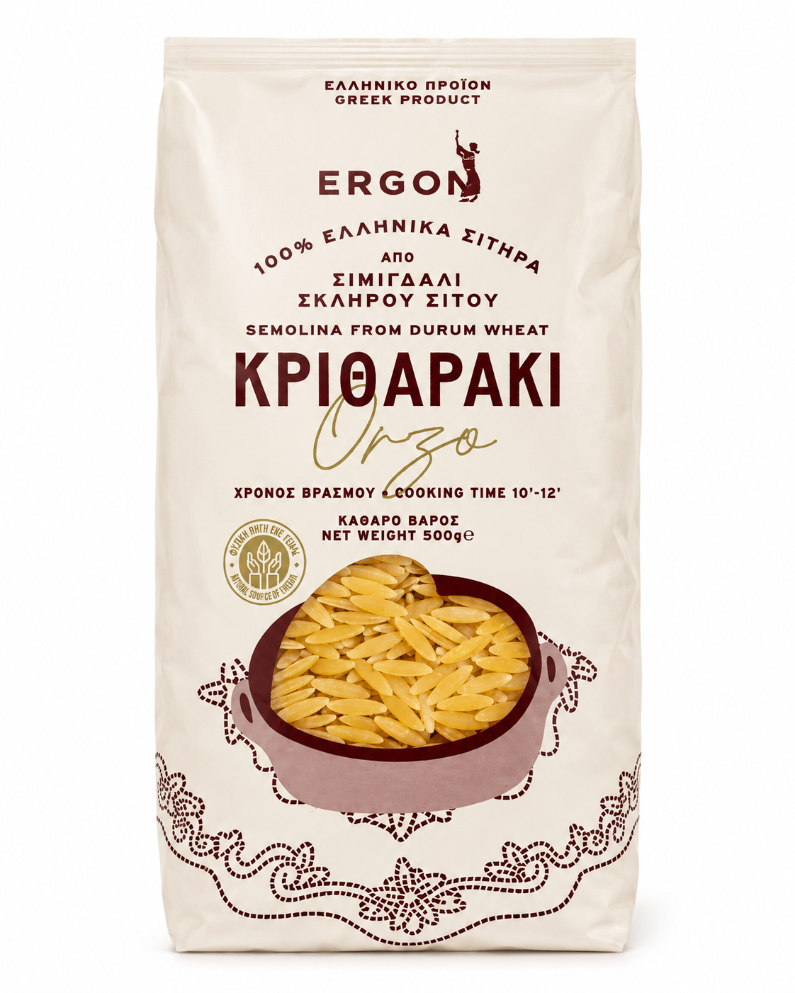 PASTA KPIOAPAKI ORZO ERGON  500G