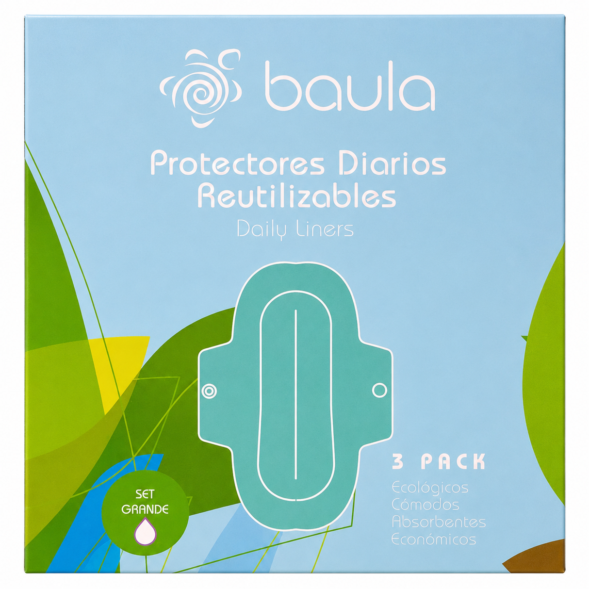 PROTECTOR DIARIO REUTILIZABLE BAULA 3PACK