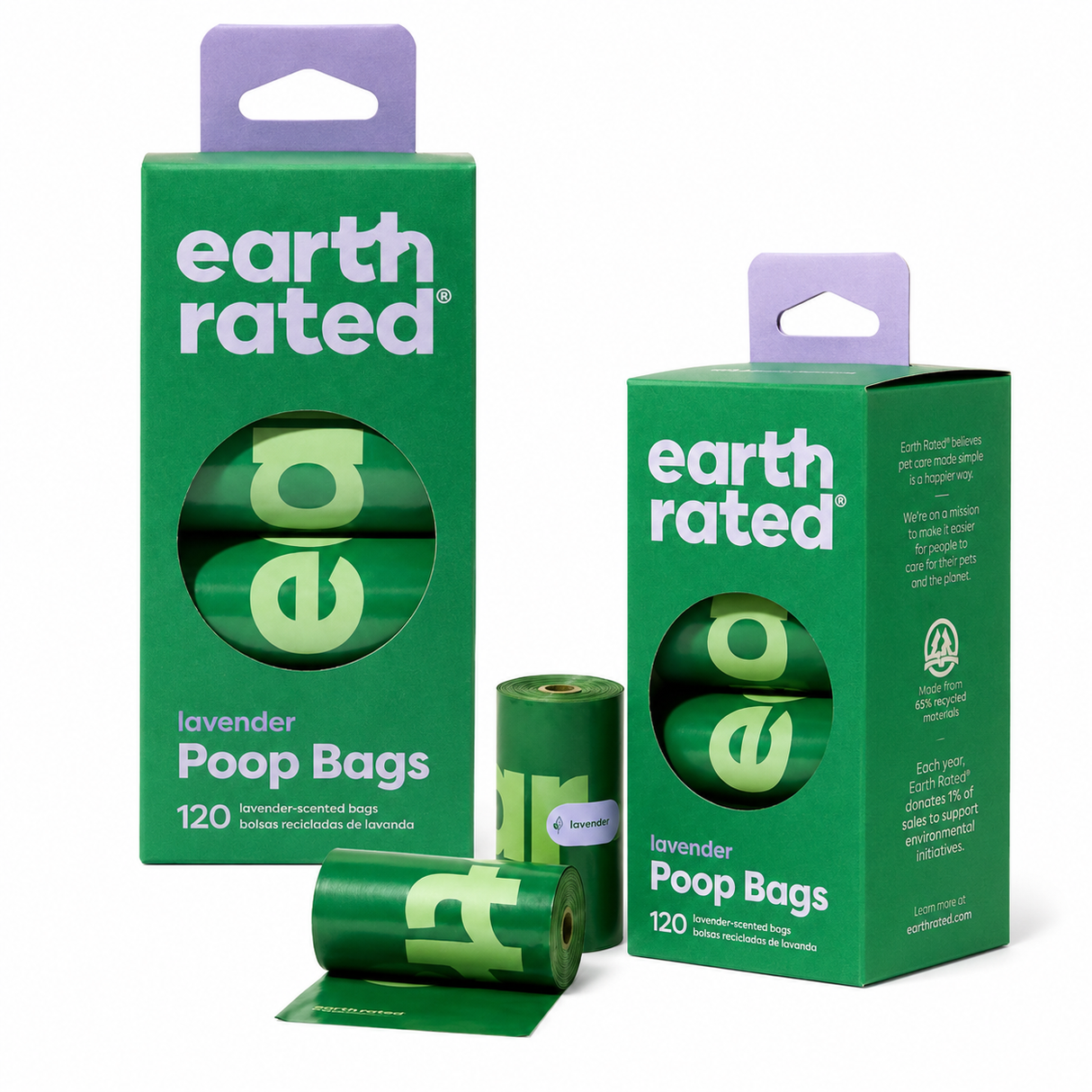 8 ROLLOS 120 BOLSAS LAVANDA POOP BAGS