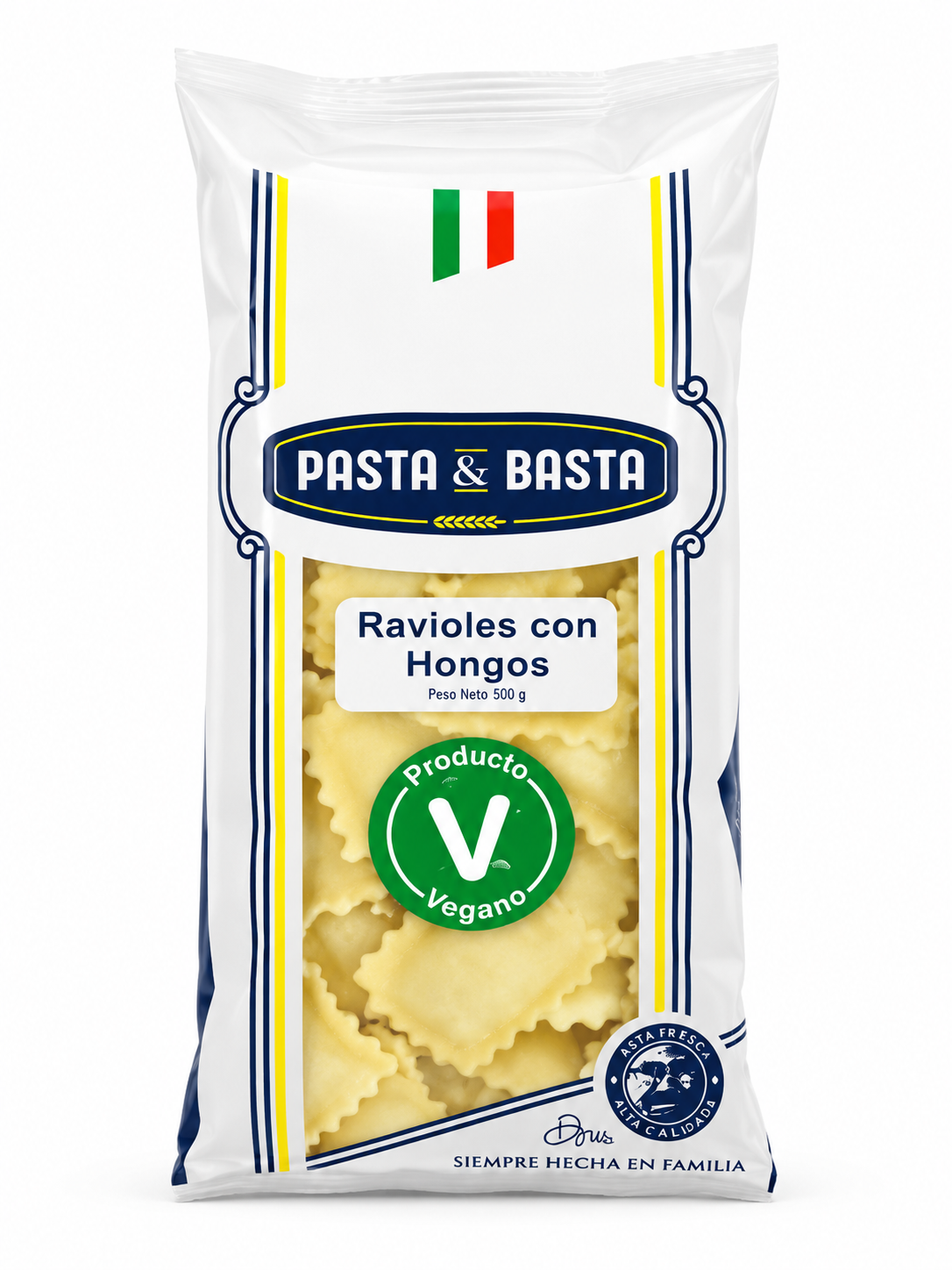 PASTA RAVIOLES HONGOS PASTA BASTA 500G