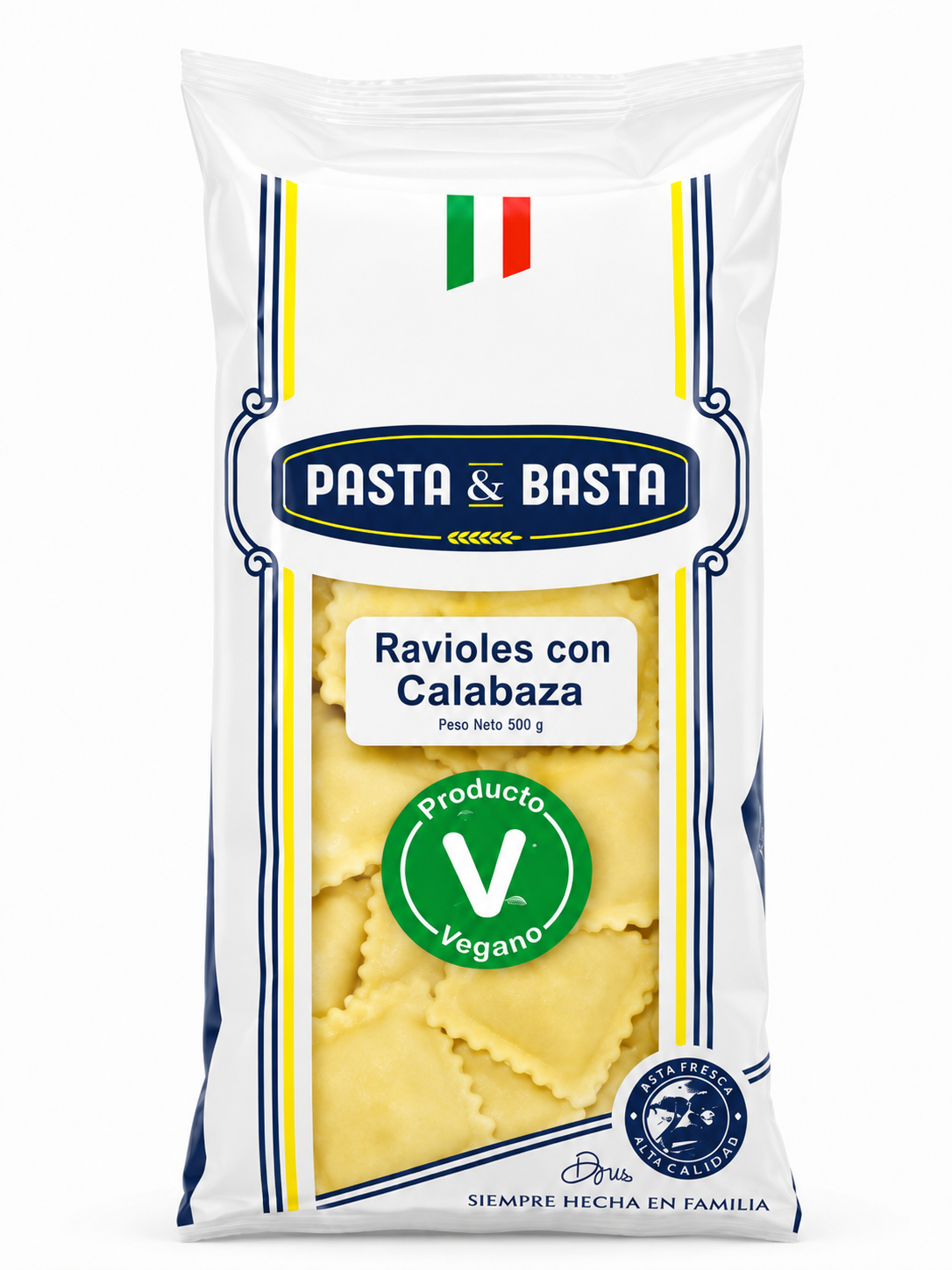 PASTA RAVIOLES CALABAZA PASTA BASTA 500G