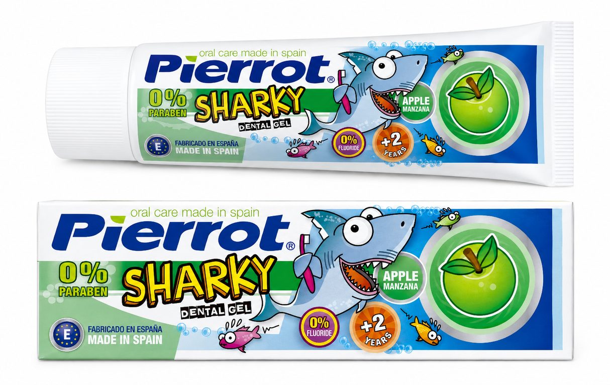 PASTA DENTAL SIN FLUOR SHARKY PIERROT