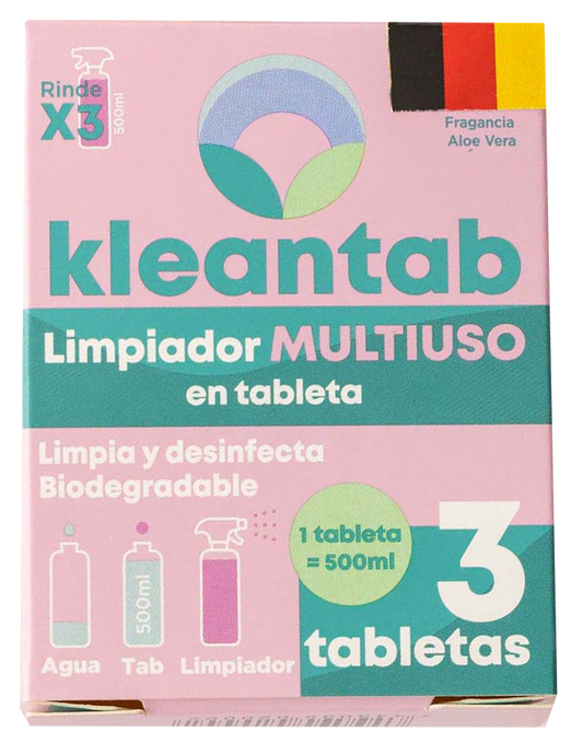 TABLETAS PARA LIMPIADOR MULTIUSOS ALOE VERA 3UNIDADES