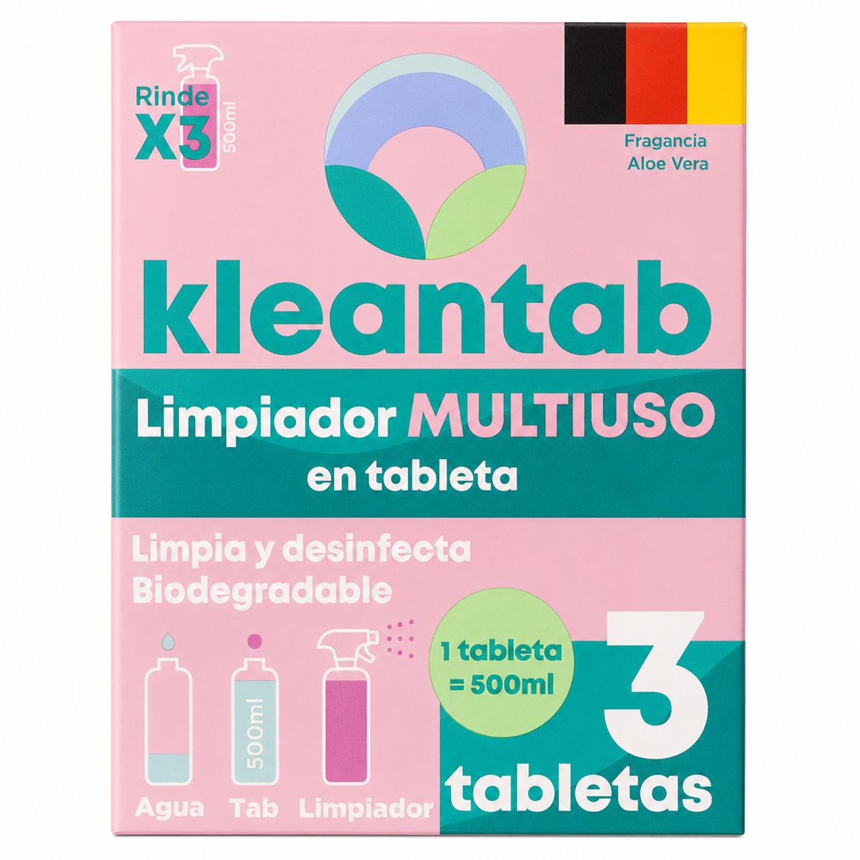 TABLETAS LIMPIADOR DE COCINA KLEANTAB 3 UNIDADES